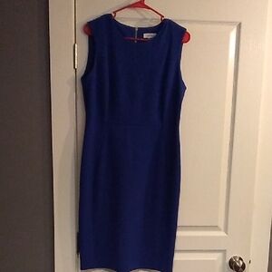 Elegant Blue Sleeveless Dress